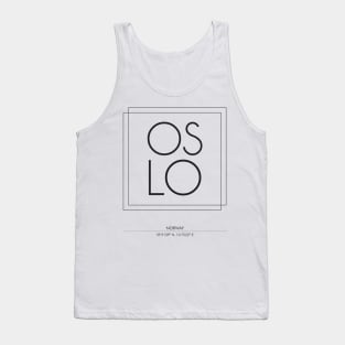 Oslo City typography 2 Tank Top